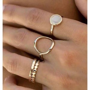 Gold Ring Open Circle Ring Unique Ring WATERPROOF Ring Gift for her Size 6,7,8
